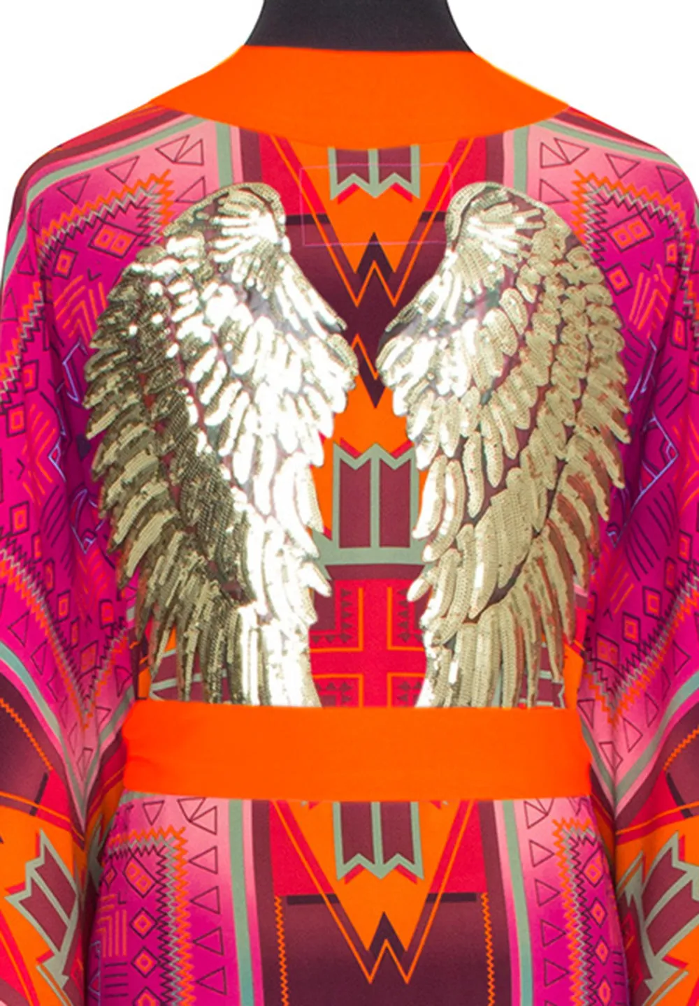 Tribal - Pink Kimono Wings (Neon Orange)