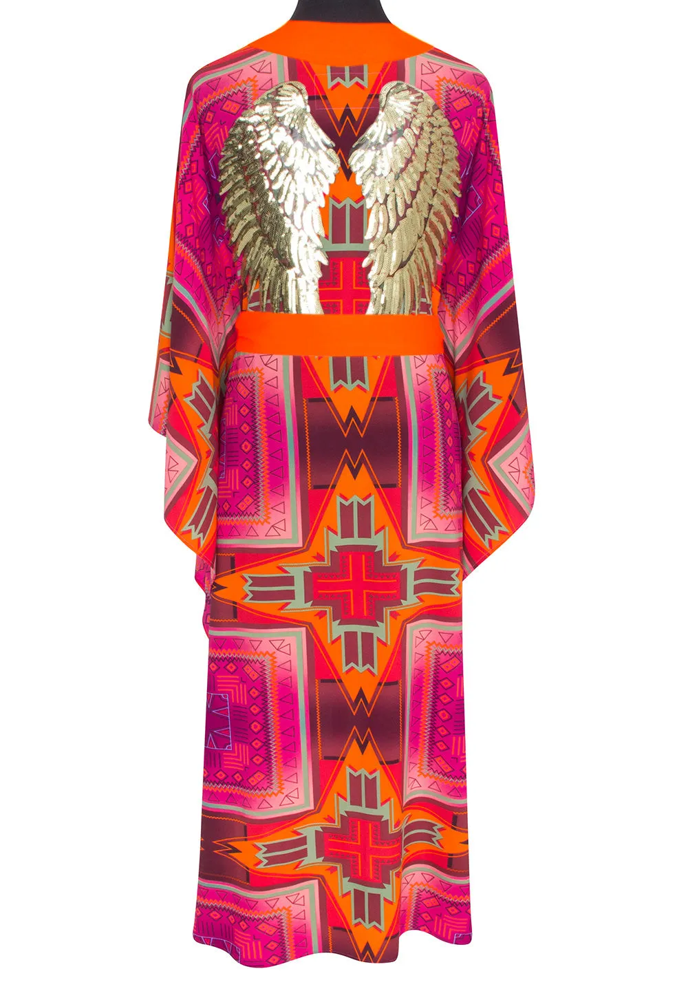Tribal - Pink Kimono Wings (Neon Orange)