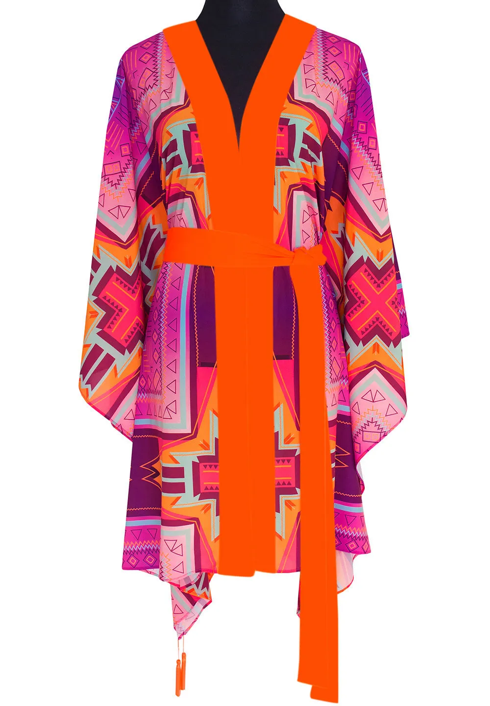 Tribal - Pink Kimono Wings (Neon Orange)