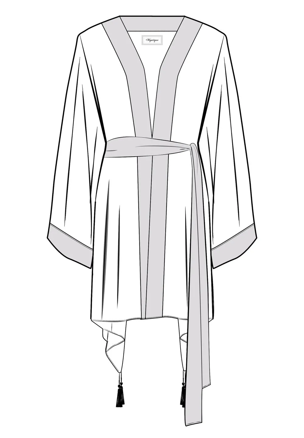 Tribal - Pink Kimono Wings (Neon Orange)