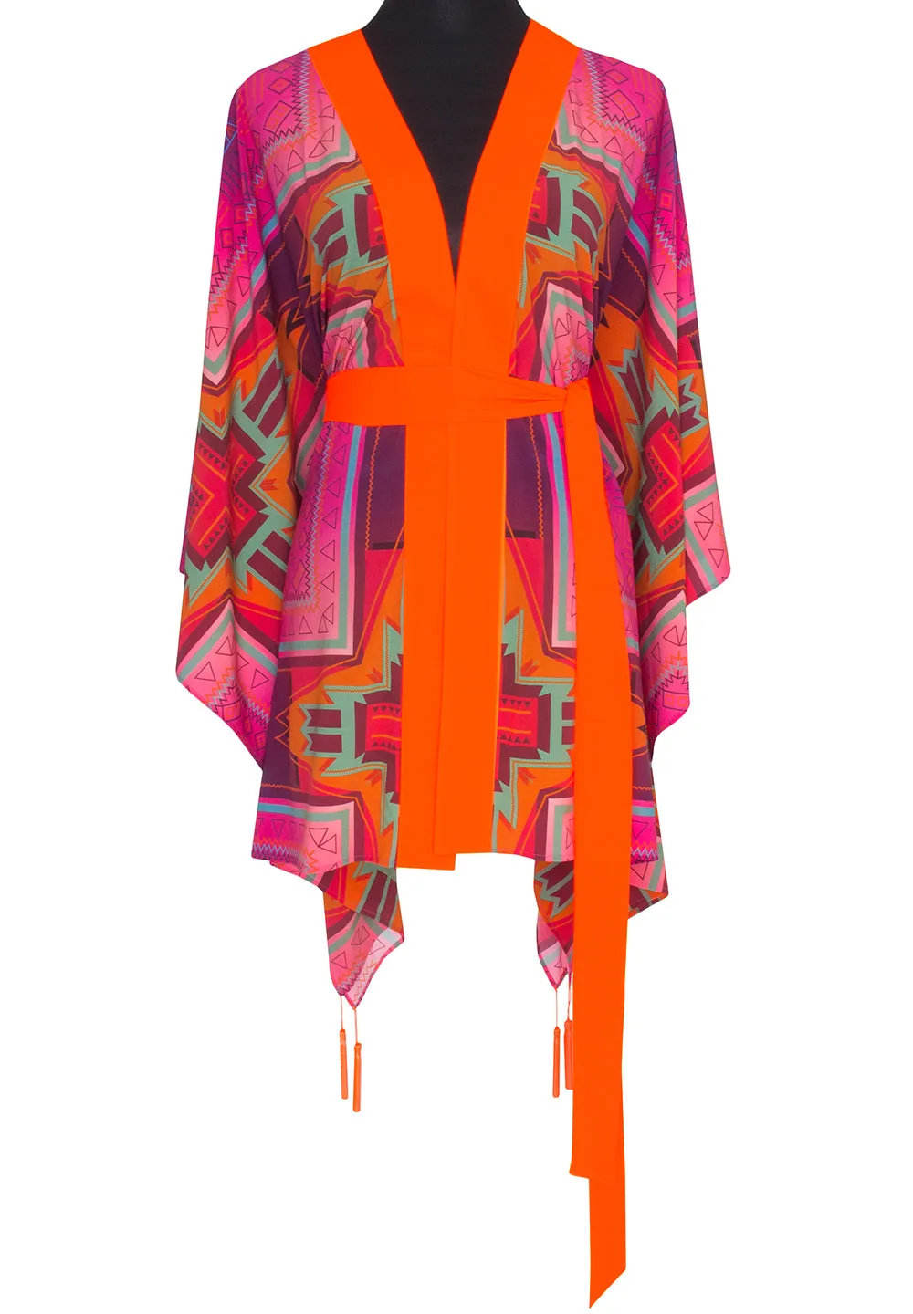 Tribal - Pink Kimono Wings (Neon Orange)