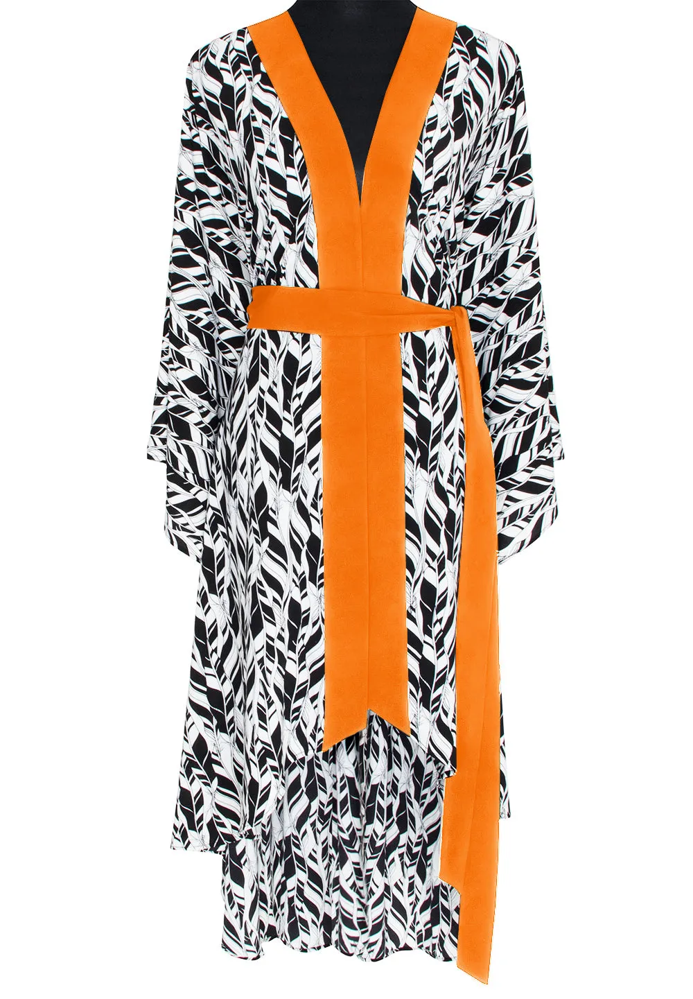 Tulum – Feathers Kimono Evil Eye (Neon Orange)