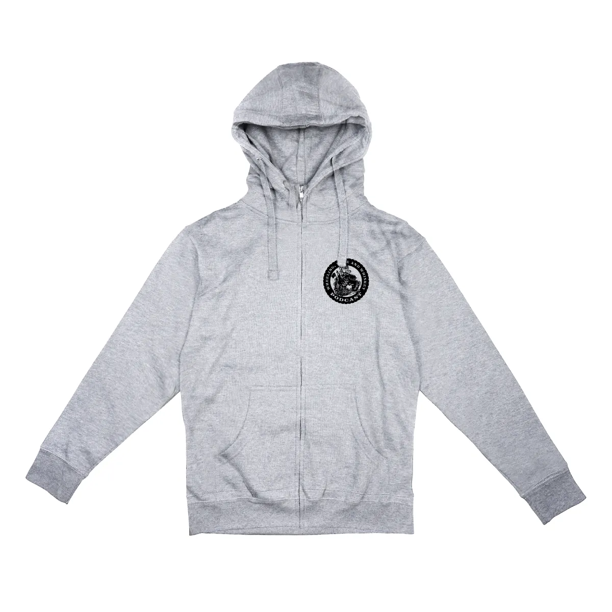 Wheeling Wine and Whiskey - MONOCHROME - ZIP HOODIE